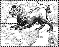 Созвездие Лев на карте Гевелия