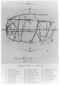 Карта Меркурия составленная Ловеллом